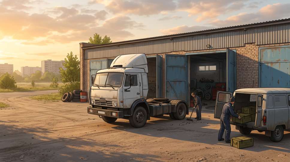 Гараж и обслуживание грузовика