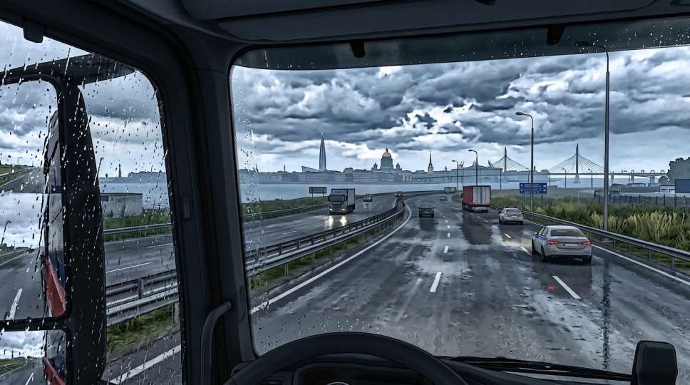 Дорожная сцена: рейс через Санкт-Петербург